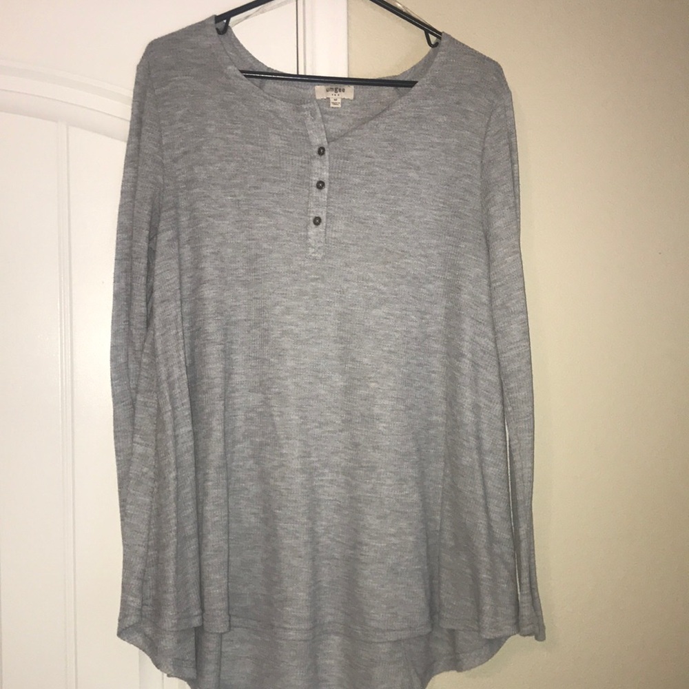 Umgee Henley tunic - gray